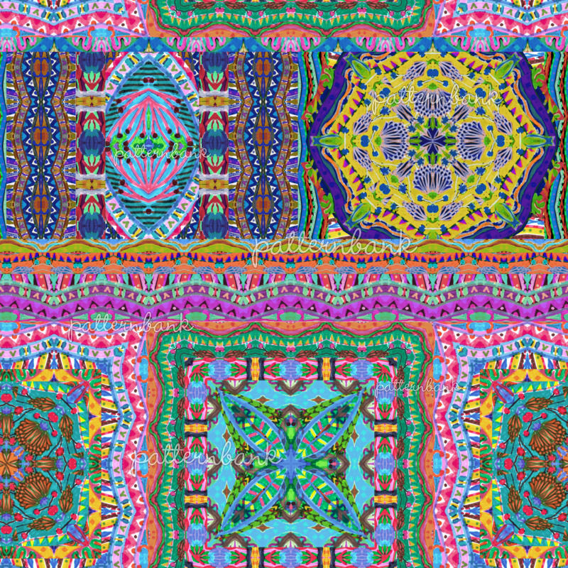 Boho Soho by Michal Gorelick Seamless Repeat Royalty-Free Stock Pattern ...