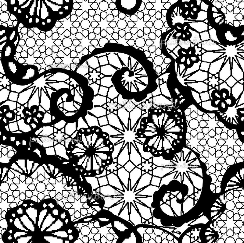 Black & White Detail Lace by Catalina Gonzalez G Seamless Repeat Vector ...