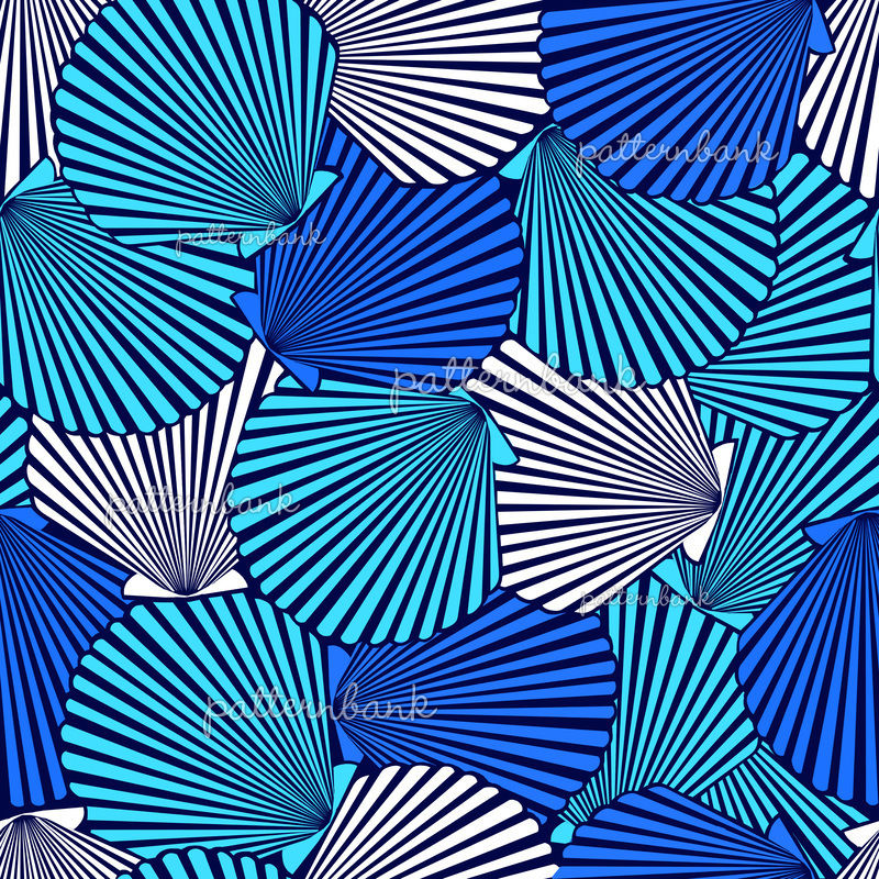 Blue Shells by Elmira Amirova Seamless Repeat Royalty-Free Stock ...