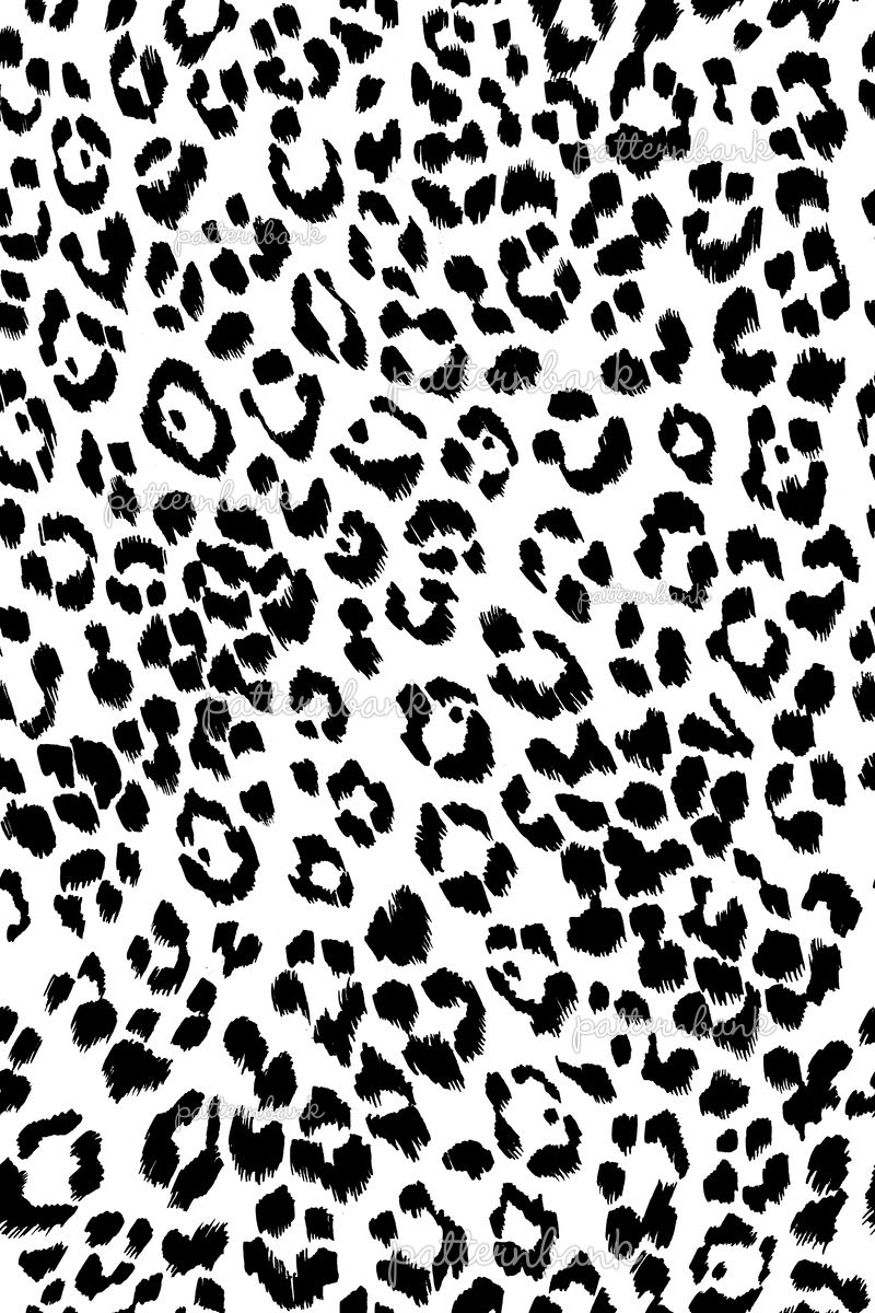 Black and White Leopard Skin Pattern by Katerina Gri Seamless Repeat ...