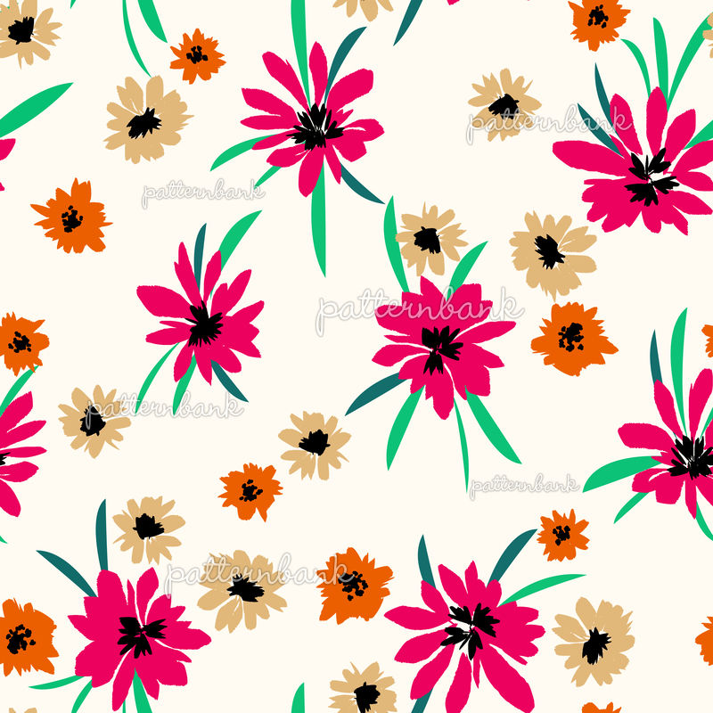 Sweet Floral Print by The Pattern Lane Seamless Repeat Royalty-Free ...