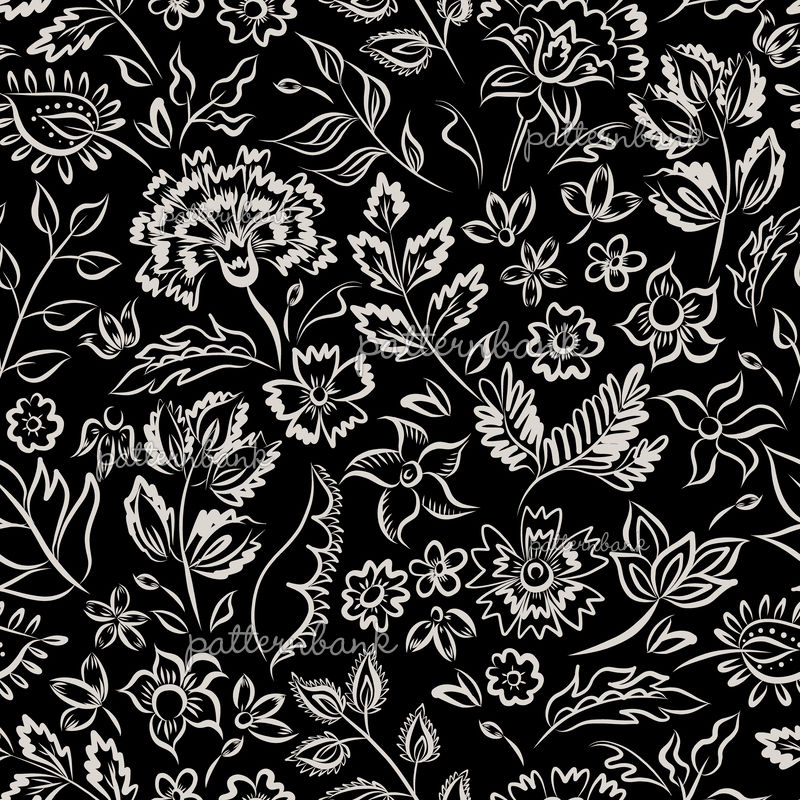 Contemporary Chintz by Cathrin Gressieker Seamless Repeat Vector ...