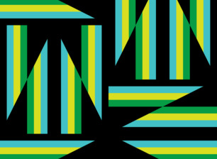 Twisted Geometry - Triangles - Squares - Stripes - Tonal - Green by ...