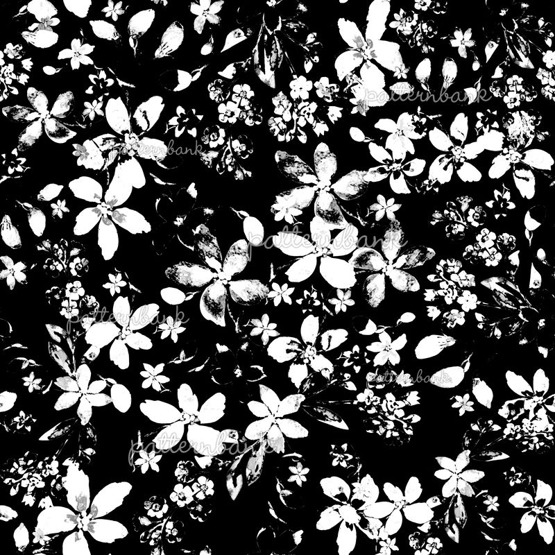 Black and White Floral Abstract by Patternmania by Cláu Costa Seamless ...