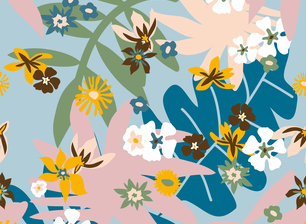 Exuberant Bloom S/S 2021 Trend - Kimono Style Graphic Vector Flowers by ...