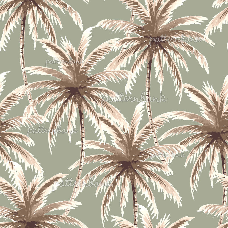 CLJL001201 Tropical Palms With Subdued Tones. by Christine Lara ...