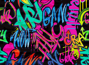 Bright Graffiti Pattern by Hanna Sokol Seamless Repeat Vector Royalty ...