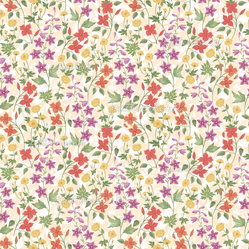 Ditsy Floral Pattern by Irina Stepanyants Seamless Repeat Royalty-Free ...