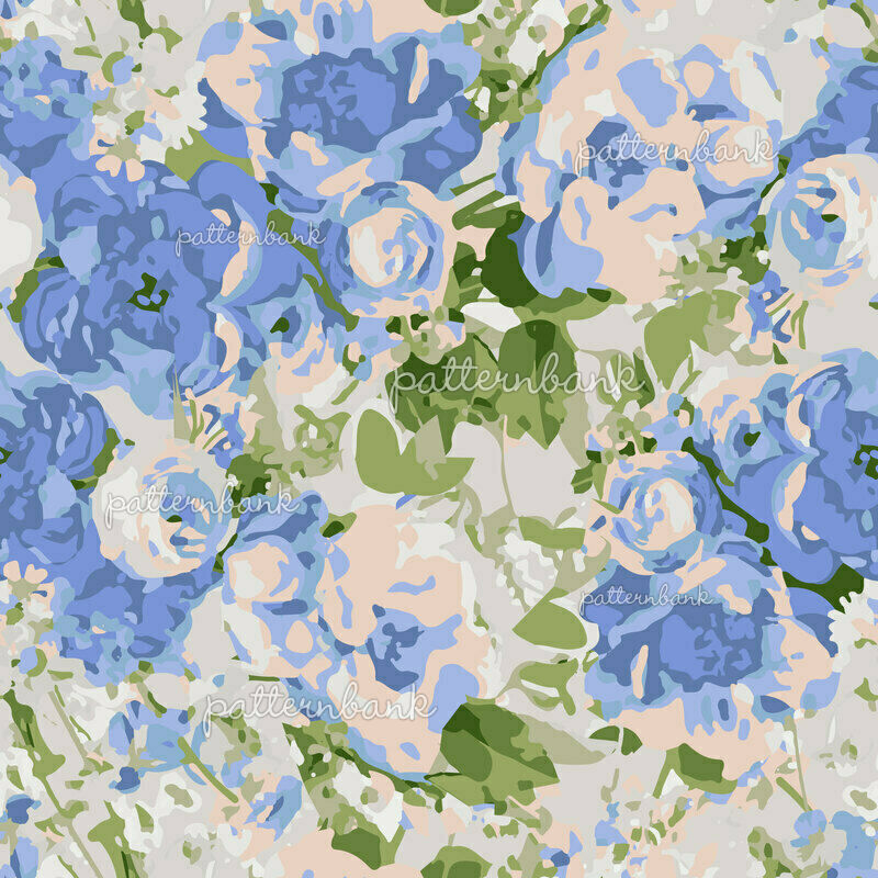 Nada-Blue by Dorota Kmiecik Seamless Repeat Vector Royalty-Free Stock ...