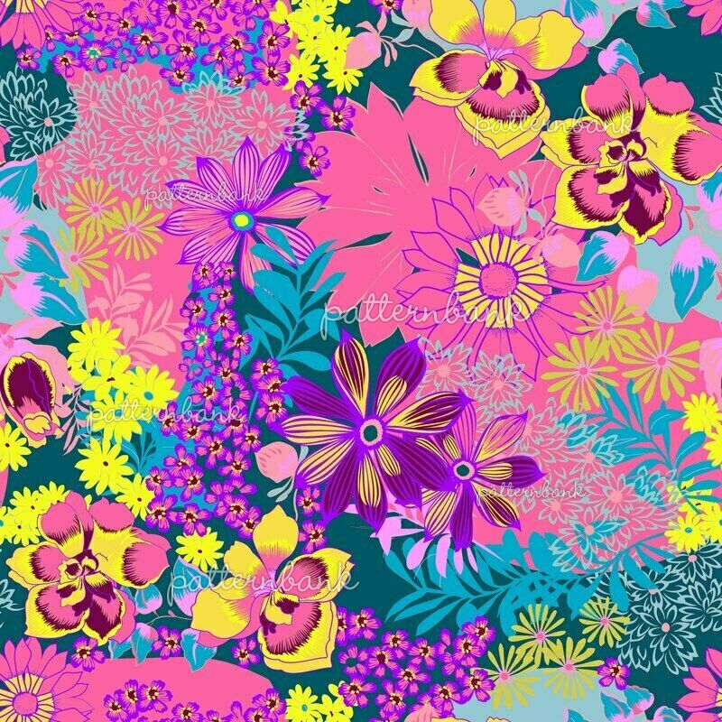 Vector Floral by Patternmania by Cláu Costa Seamless Repeat Royalty ...