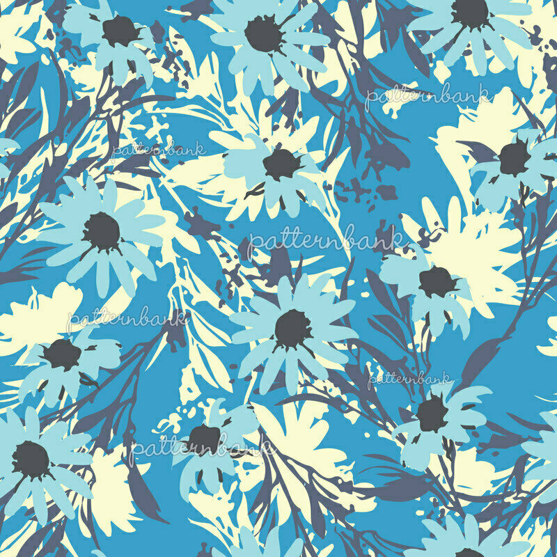 Ignas 2 Vibrant Bloom by Dorota Kmiecik Seamless Repeat Vector Royalty ...