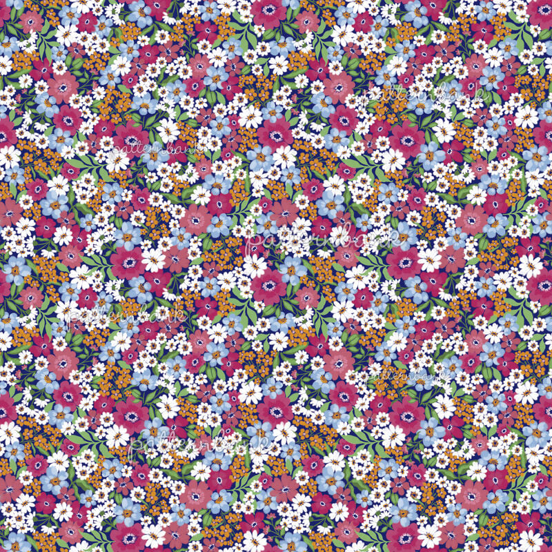 Digital Painting of Flowers by Studio Brenda Ramalho Seamless Repeat ...