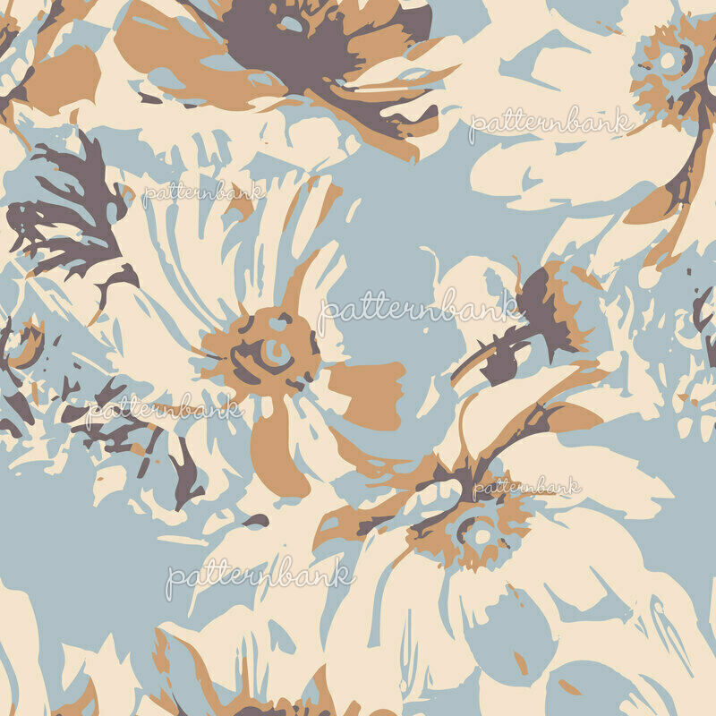 KOKO Watercolour, Washed Flowers by Dorota Kmiecik Seamless Repeat ...